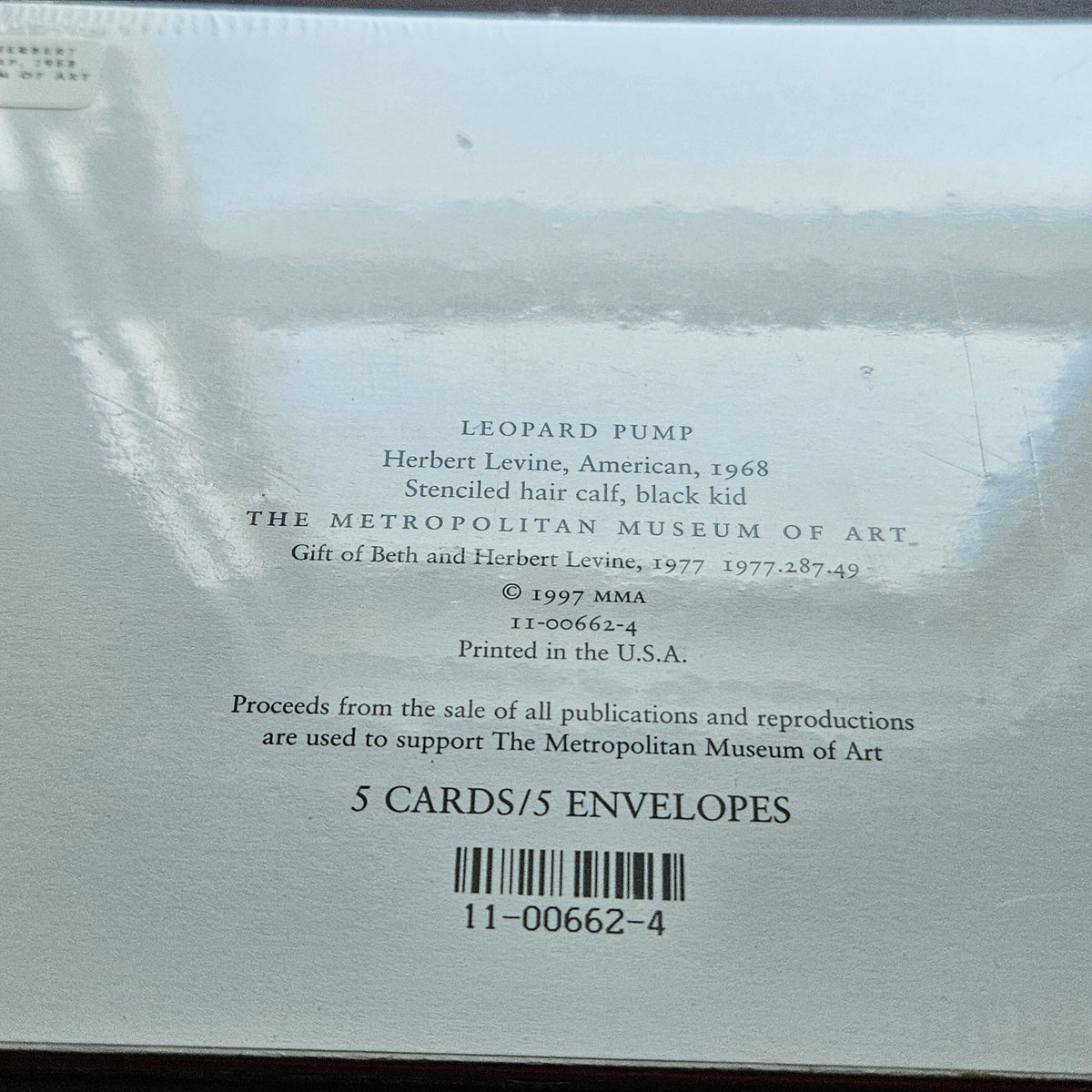 NWT Vintage Met Museum Herbert Levine 1968 Leopard Pump Card Set | 1990s Sealed