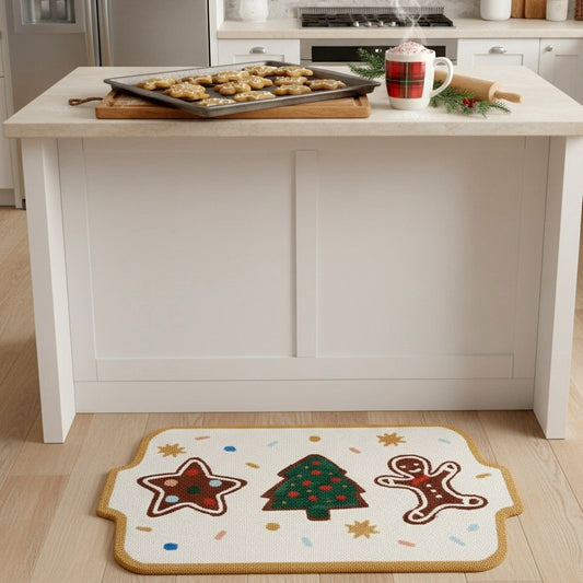 NWT Rifle Paper Co. × Loloi Holiday Gingerbread Hooked Accent Rug 2'x3'