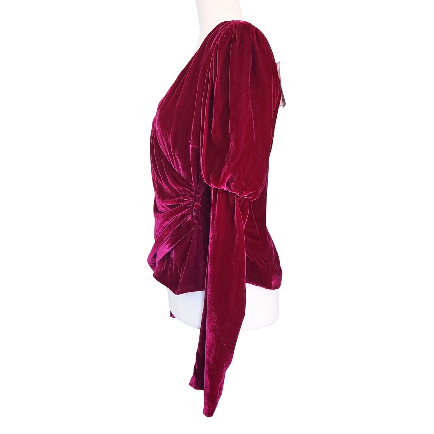 NWT Cinq à Sept Silk Velvet Blouse | Women's S