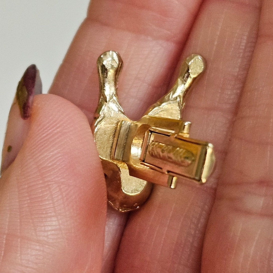 MCM Gold Bowling Cufflinks