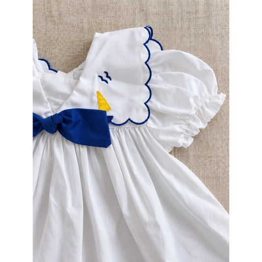 1980s Sailboat Sailor Dress | Girls 2T