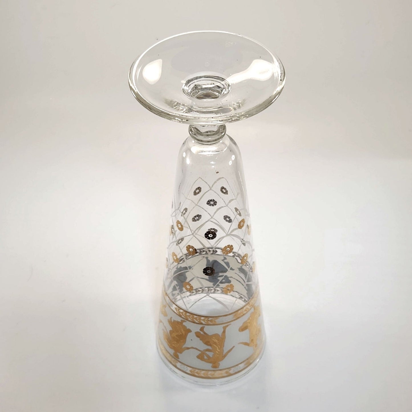 Set of 4 MCM Aldon Greek Goddess Pilsner Glasses