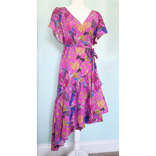 Tanya Taylor Silk Wrap Dress | Women's 8