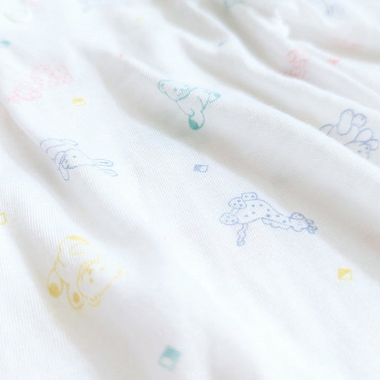 πΌ Vintage 1987 Stork Craft Infant Sleeper Gown β Pastel Animal Print | Size 0β3 Months | Baby Shower Gift | Collectible Nursery Wear
