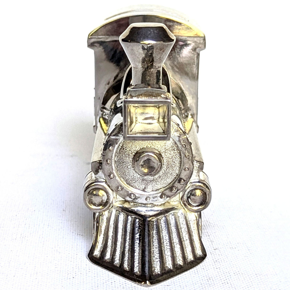 1990s Things Remembered Silverplate Train Coin Bank