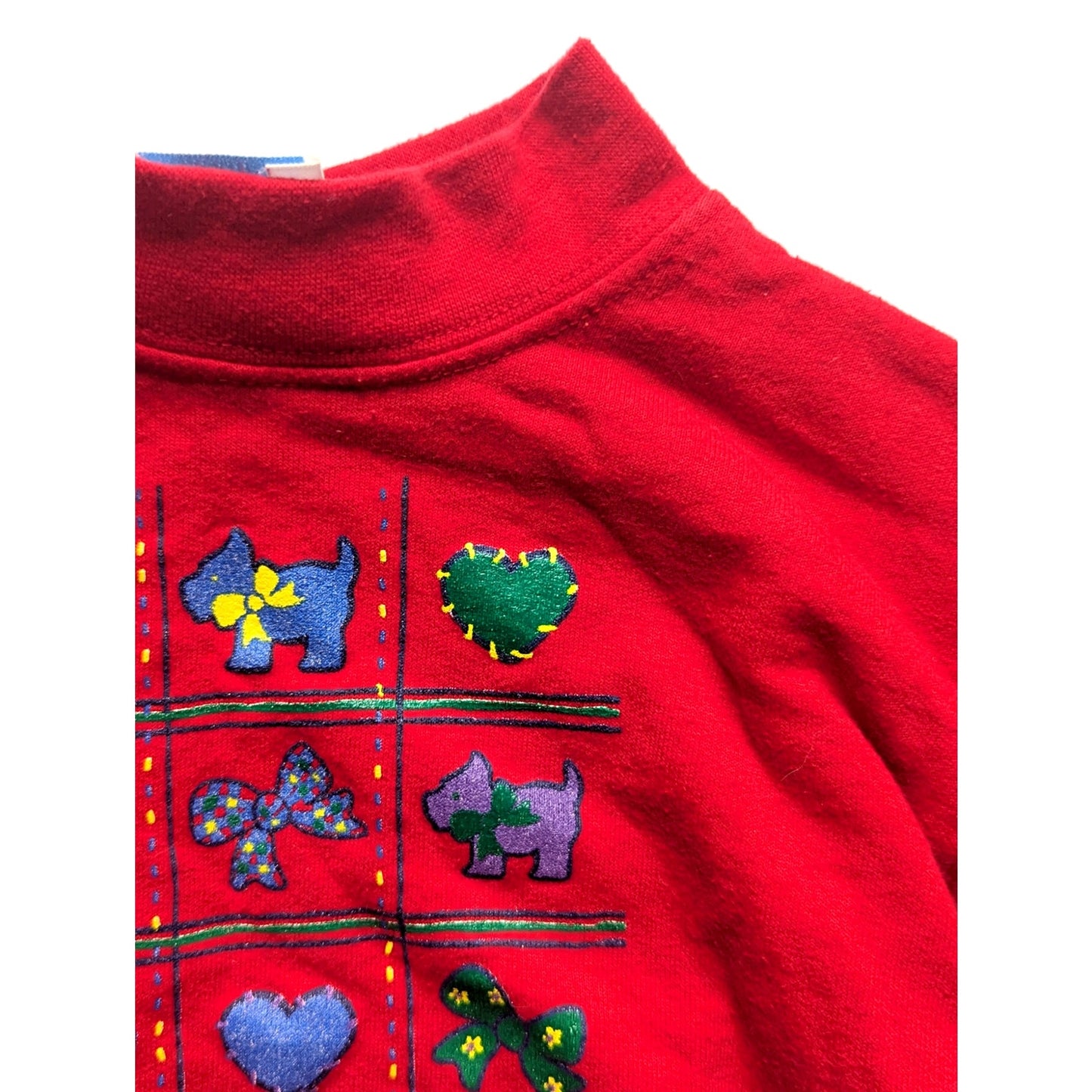 Vintage 1990s Baby OshKosh B’Gosh Scotties & Bows Red Sweatshirt | Toddler 18M