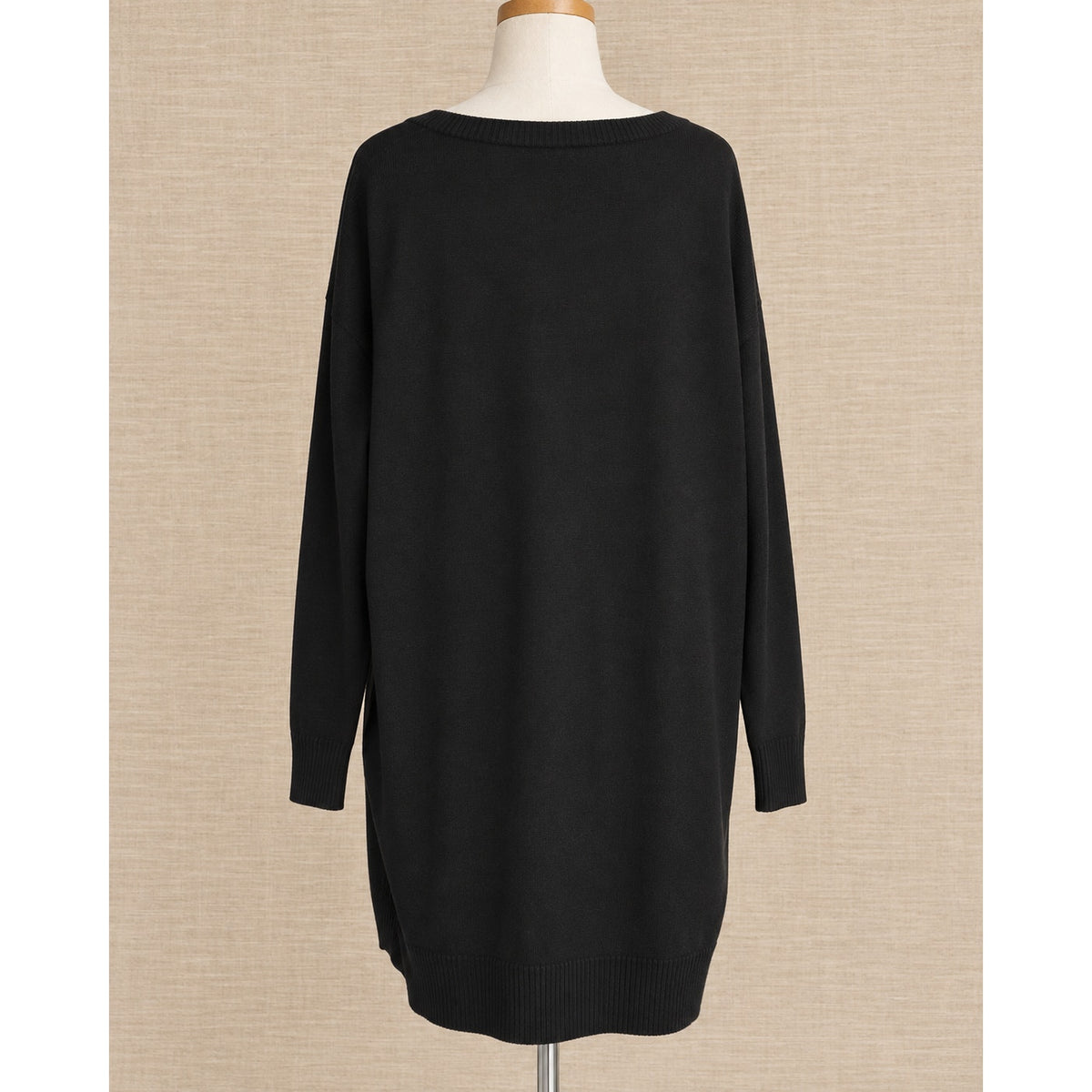 Eileen Fisher Merino Wool Black Tunic Sweater | Women's M