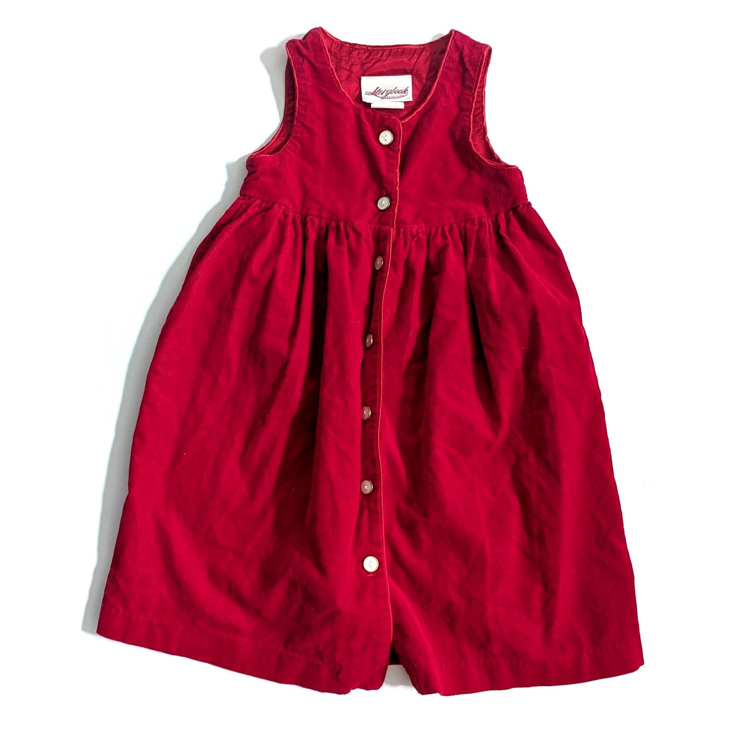 1990s Storybook Heirlooms Red Corduroy Jumper | Girls 5