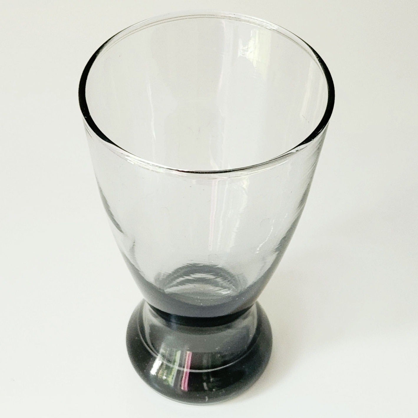 Vintage MCM Smoky Gray Barware 12 oz Pilsner Beer Glass - Libbey Style