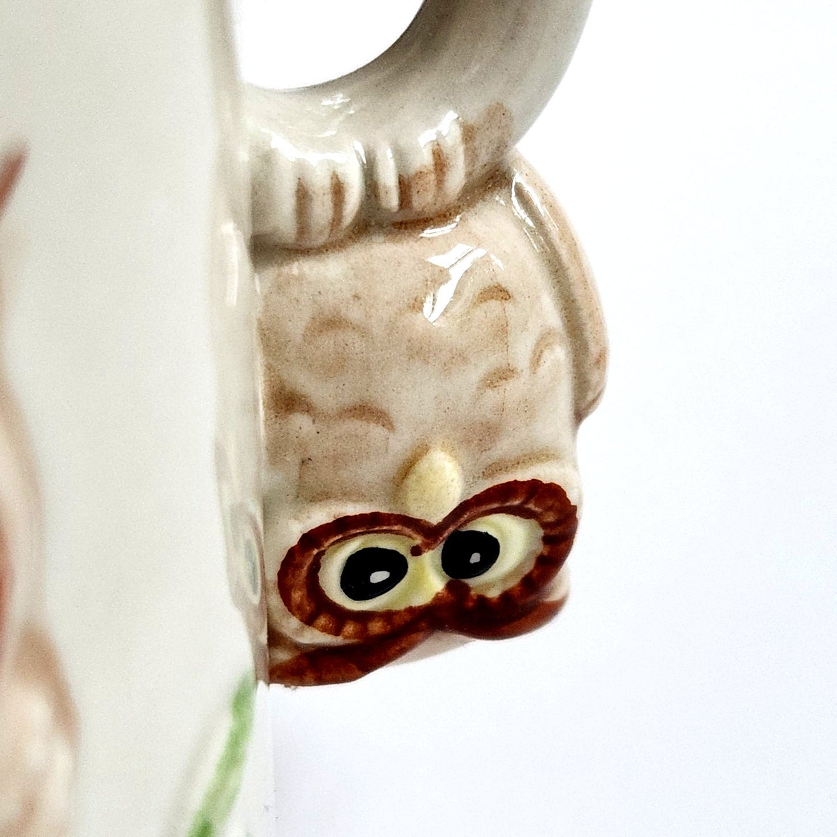 Vintage Enesco Owl Mom Stacking Mug | 1970s Ceramic Coffee Cup Mother's Day Gift