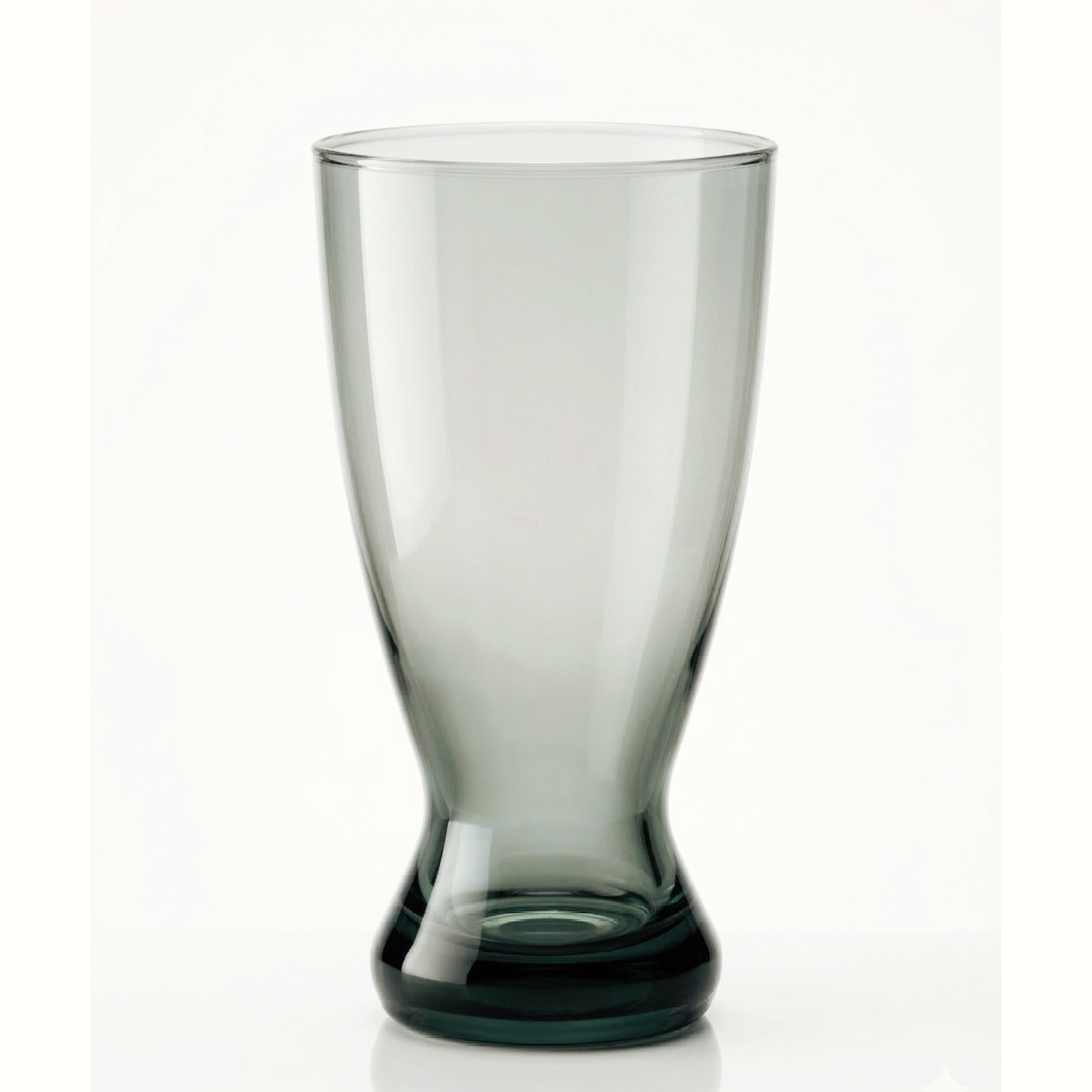 Vintage MCM Smoky Gray Barware 12 oz Pilsner Beer Glass - Libbey Style