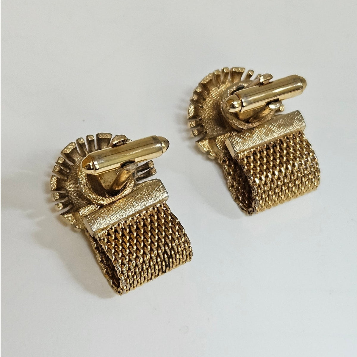 MCM Dante Tiger Eye Mesh Wrap Cufflinks