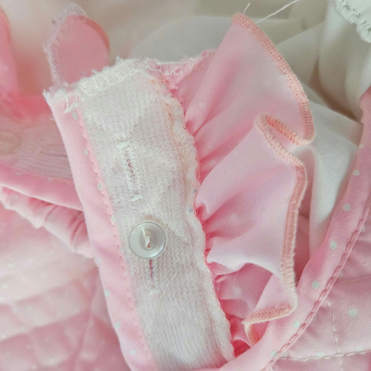1980s Mothercare Pink Quilted Romper & Blouse | Girls 6-9M