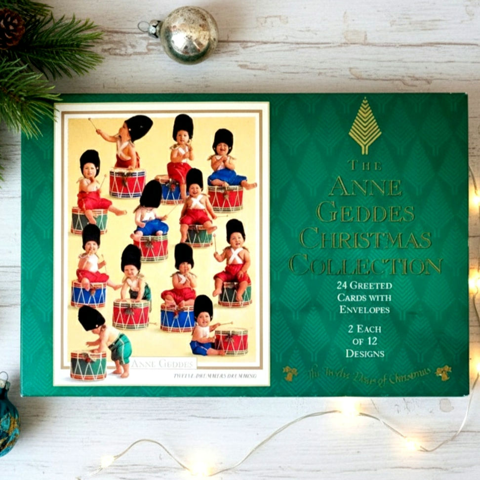 Vintage Anne Geddes Christmas Card Set | 24 1990s Twelve Days of Christmas