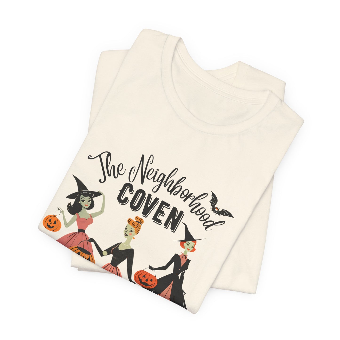 The Neighborhood Coven Tee — Retro Halloween Witch T‑Shirt