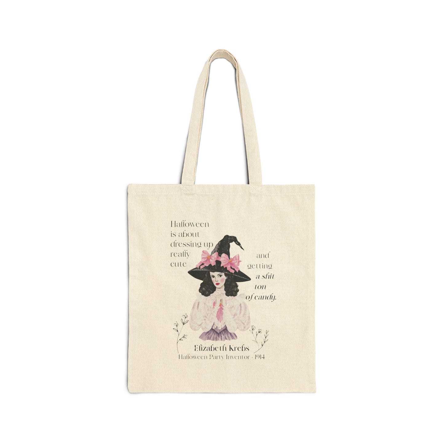 Elizabeth Krebs Halloween Witch Canvas Tote Bag