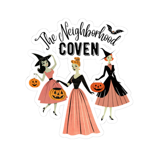 Neighborhood Coven Halloween Kiss-Cut Sticker