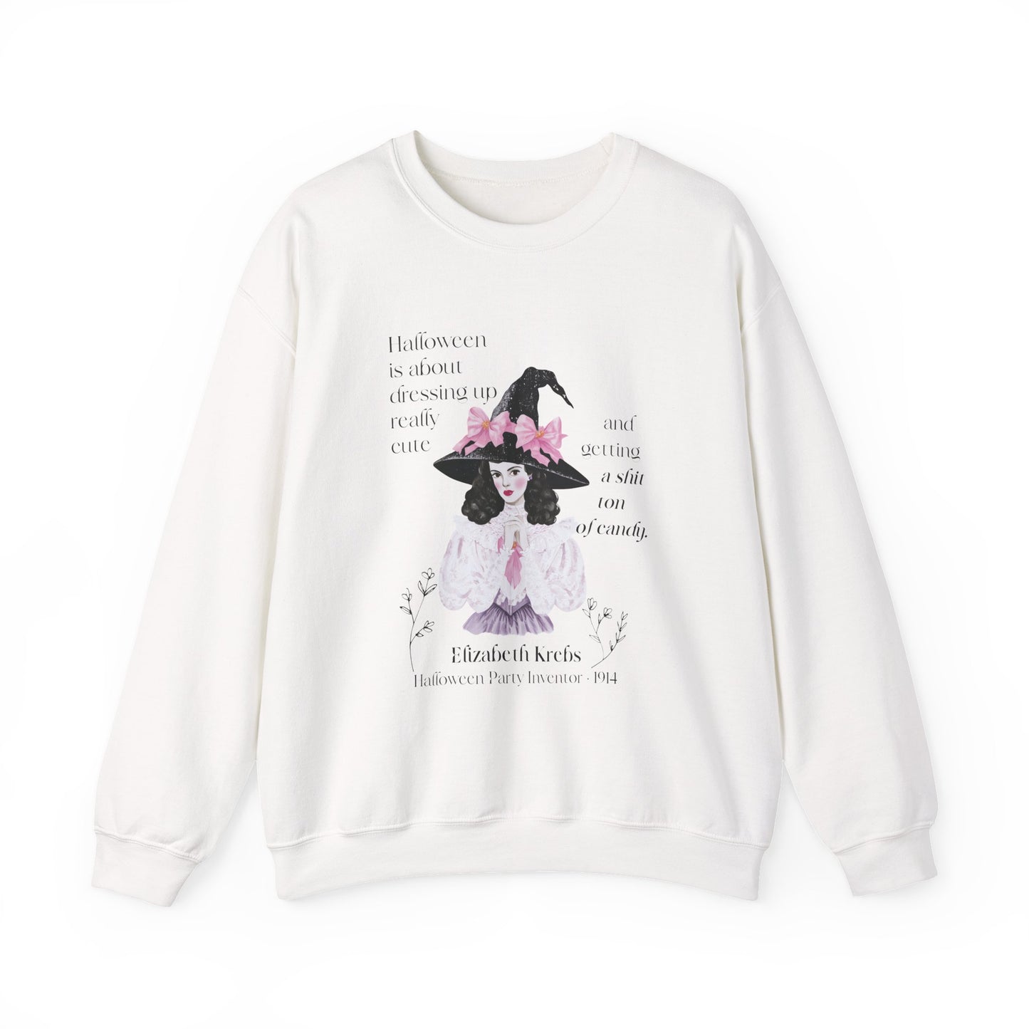 Elizabeth Krebs Halloween Witch Graphic Crewneck
