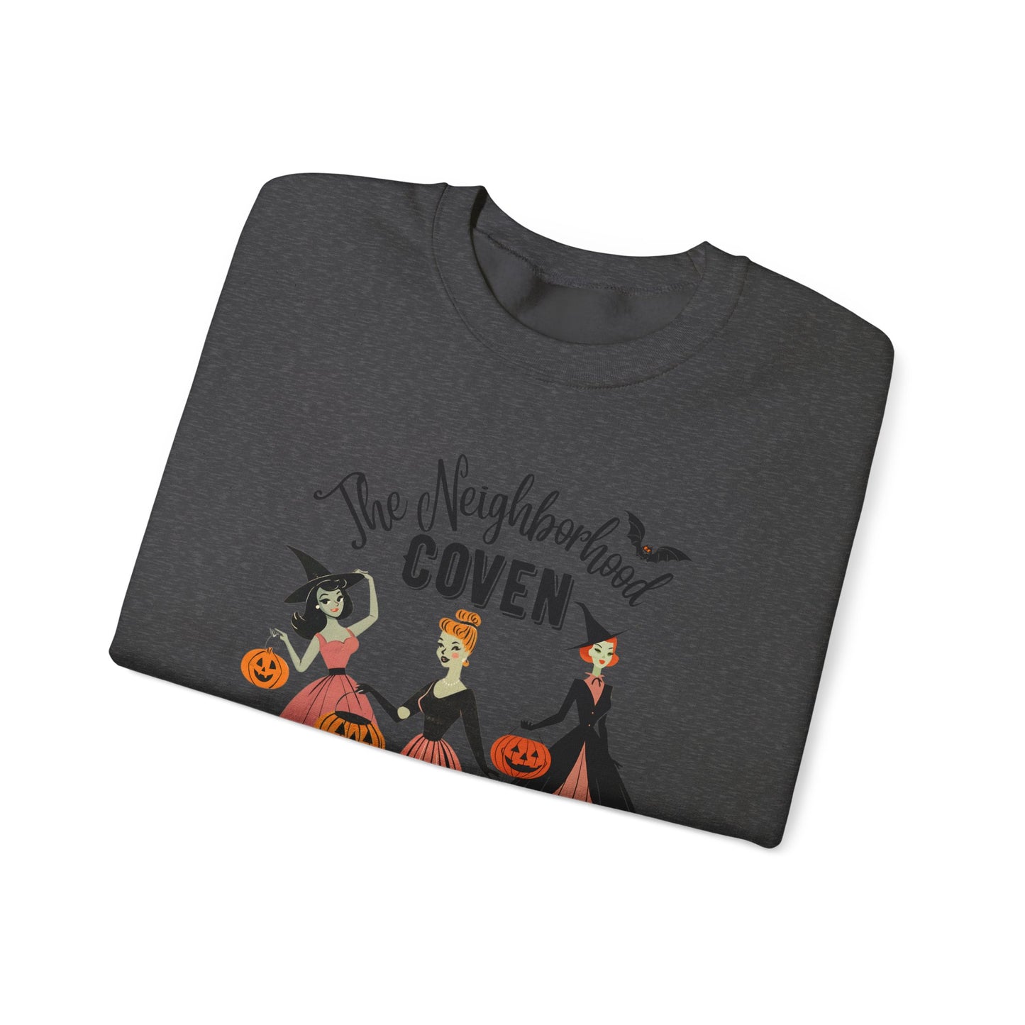 The Neighborhood Coven Sweatshirt — Vintage Halloween Witch Crewneck