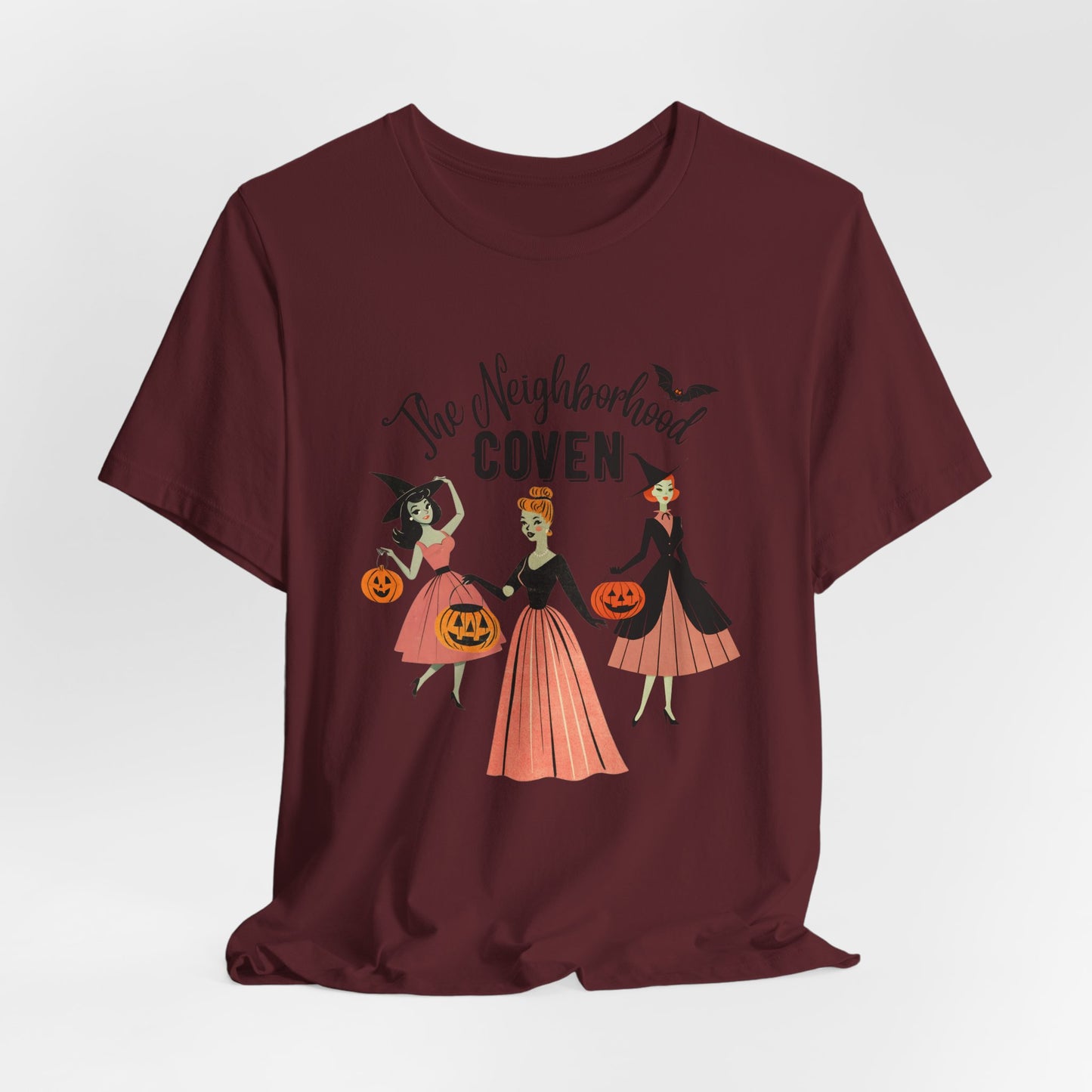 The Neighborhood Coven Tee — Retro Halloween Witch T‑Shirt