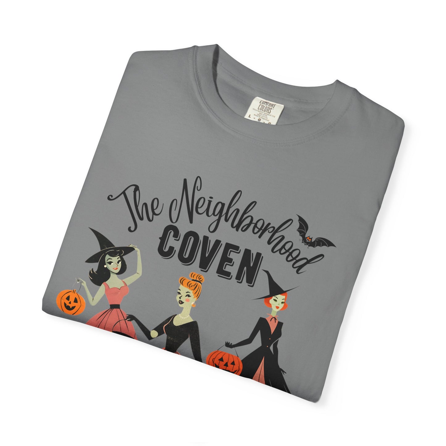 Halloween T-Shirt — The Neighborhood Coven Vintage Witch Trio Graphic