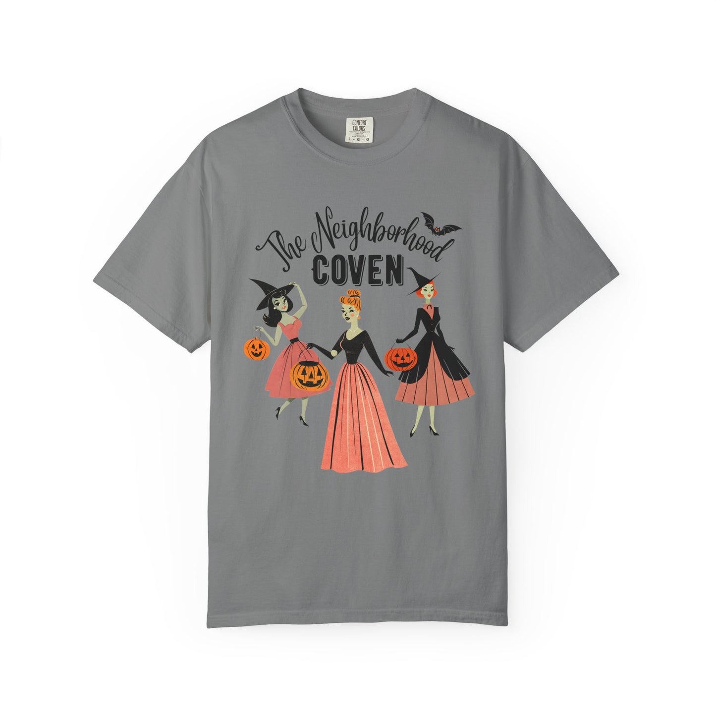 Halloween T-Shirt — The Neighborhood Coven Vintage Witch Trio Graphic