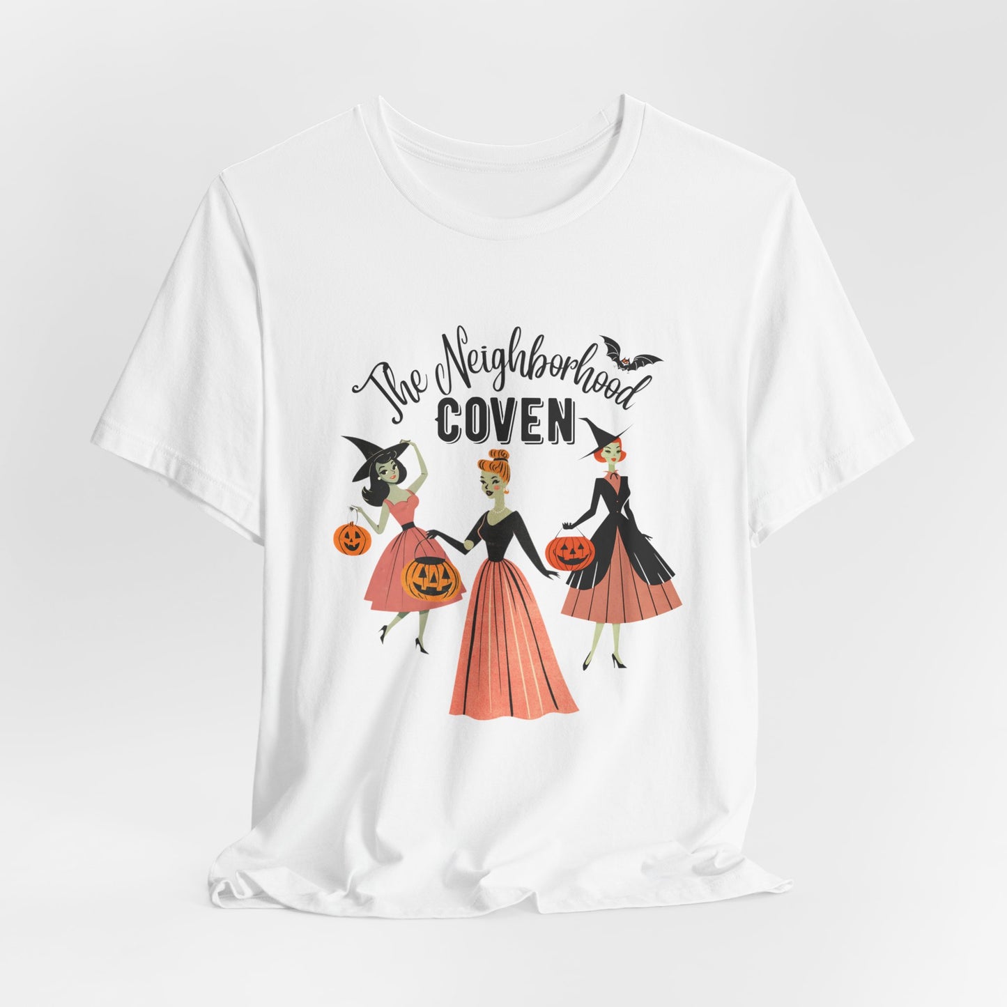 The Neighborhood Coven Tee — Retro Halloween Witch T‑Shirt