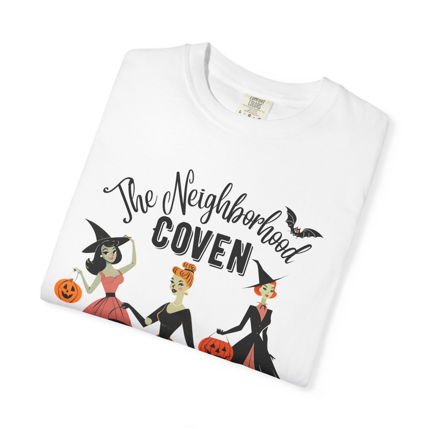 Halloween T-Shirt — The Neighborhood Coven Vintage Witch Trio Graphic