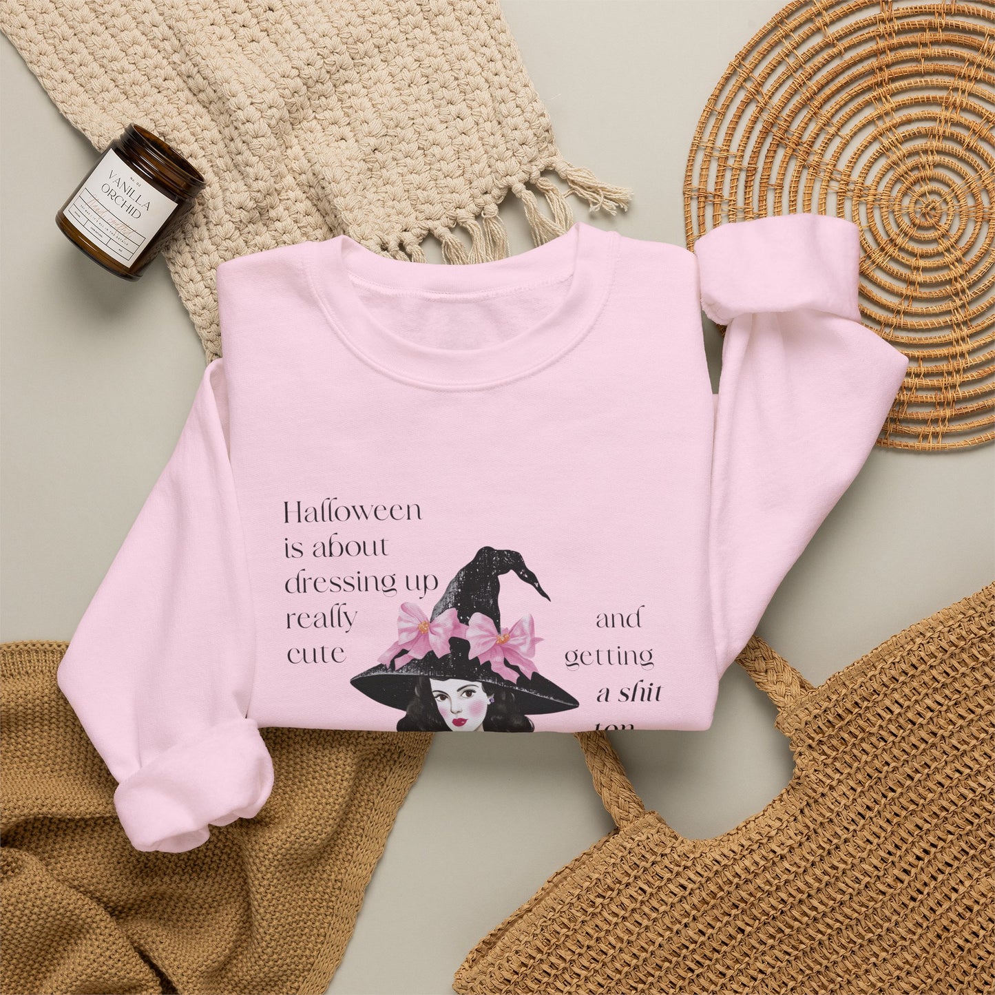 Elizabeth Krebs Halloween Witch Graphic Crewneck