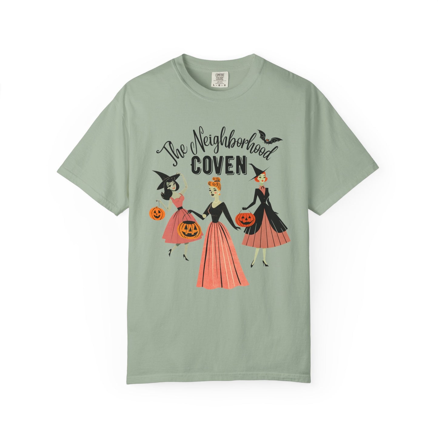 Halloween T-Shirt — The Neighborhood Coven Vintage Witch Trio Graphic