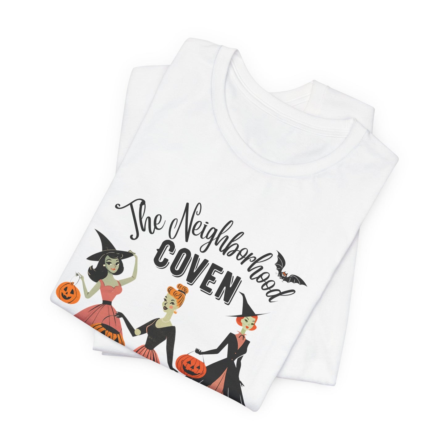 The Neighborhood Coven Tee — Retro Halloween Witch T‑Shirt