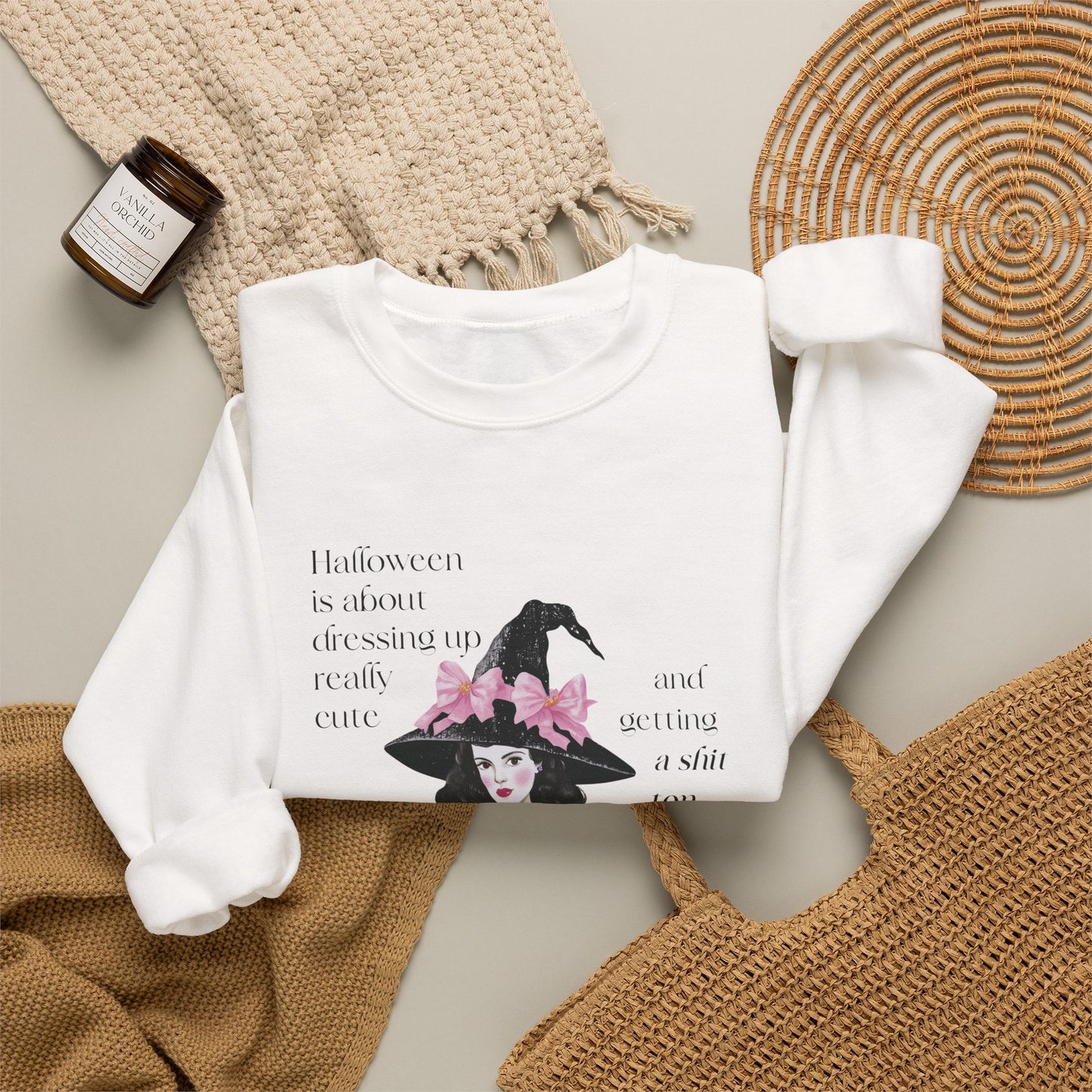 Elizabeth Krebs Halloween Witch Graphic Crewneck