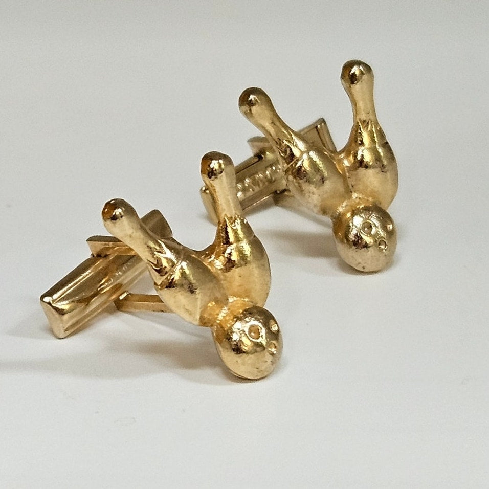 MCM Gold Bowling Cufflinks