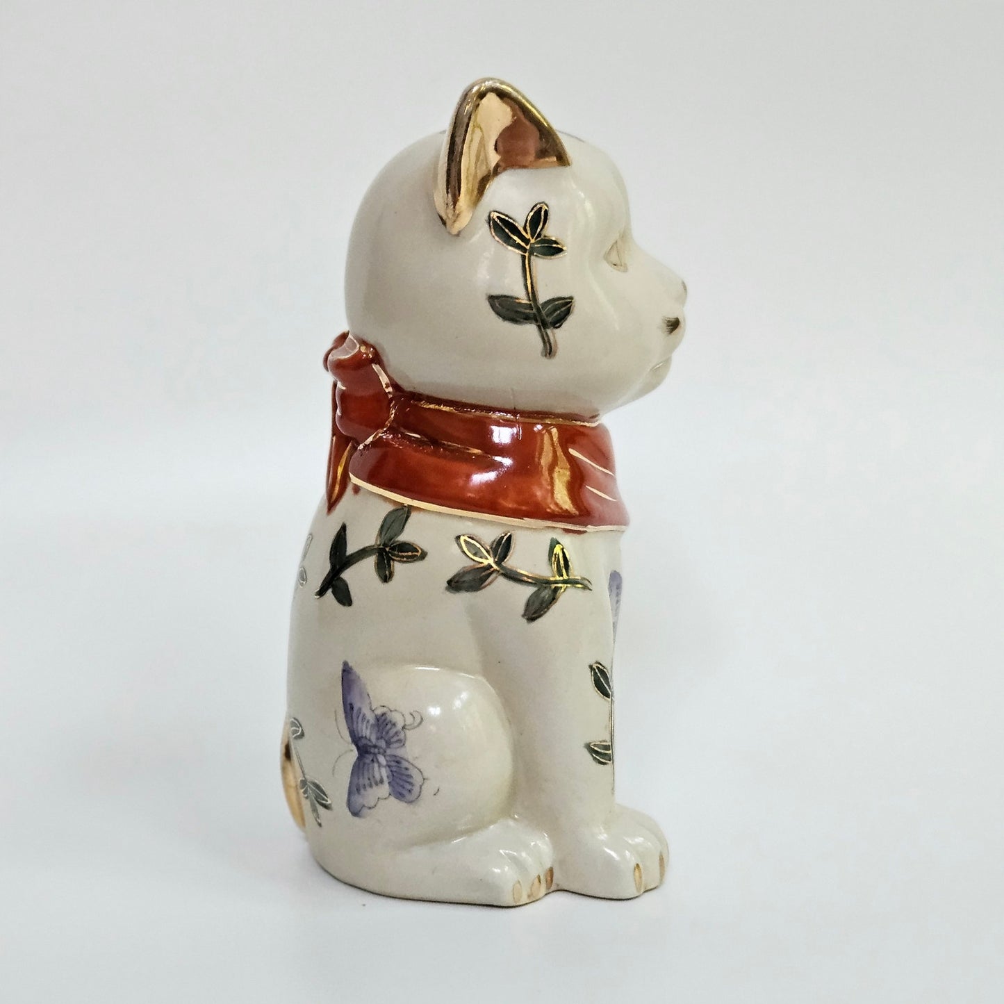 1990s Maneki Neko Lucky Cat Figurine