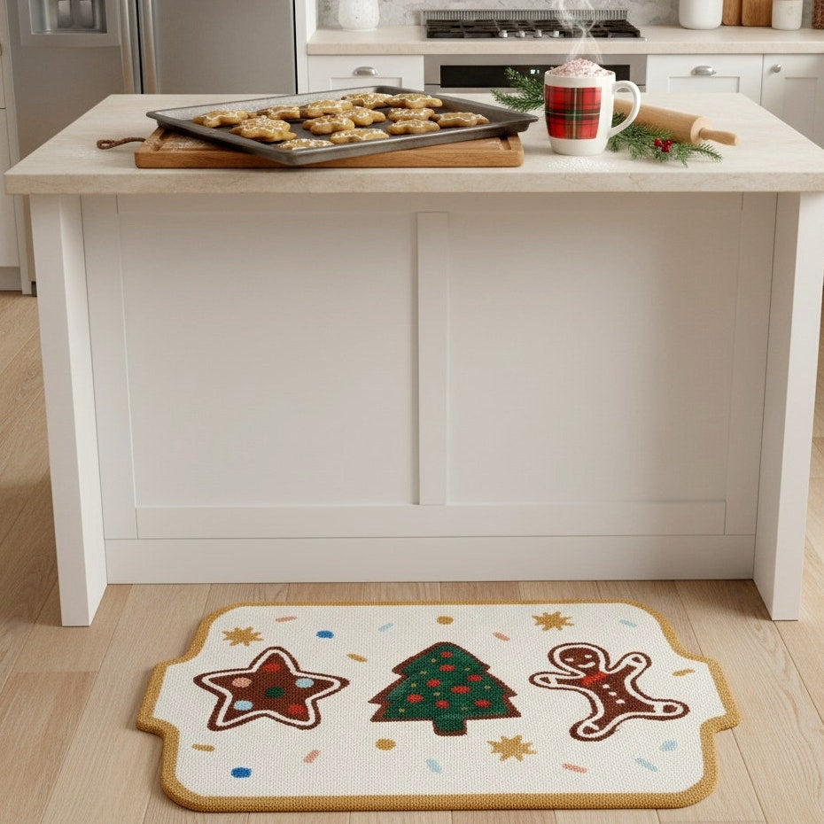 NWT Rifle Paper Co. × Loloi Holiday Gingerbread Hooked Accent Rug 2'x3'