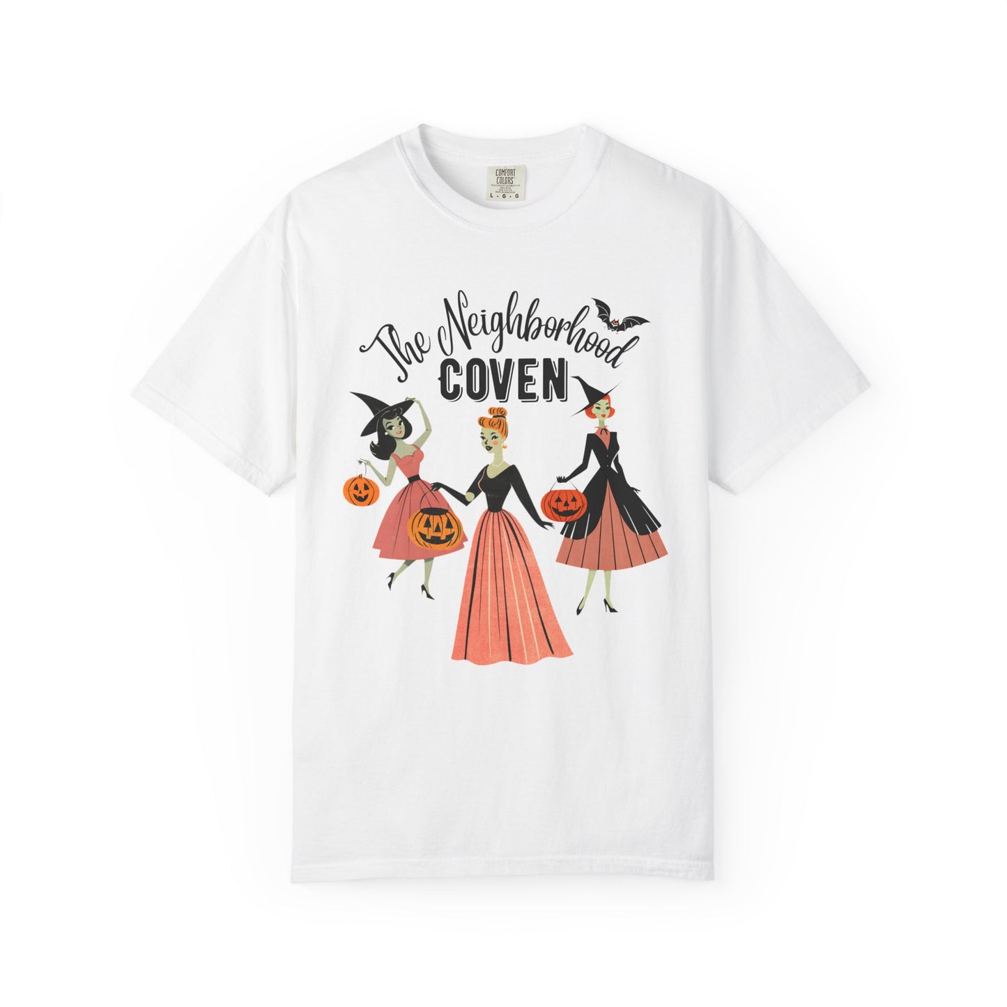 Halloween T-Shirt — The Neighborhood Coven Vintage Witch Trio Graphic