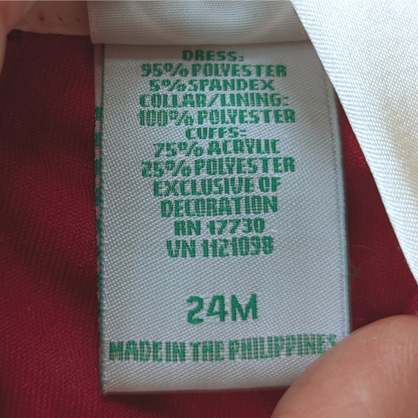 Y2K Red Velvet Christmas Holiday Dress | Girls Size 24M