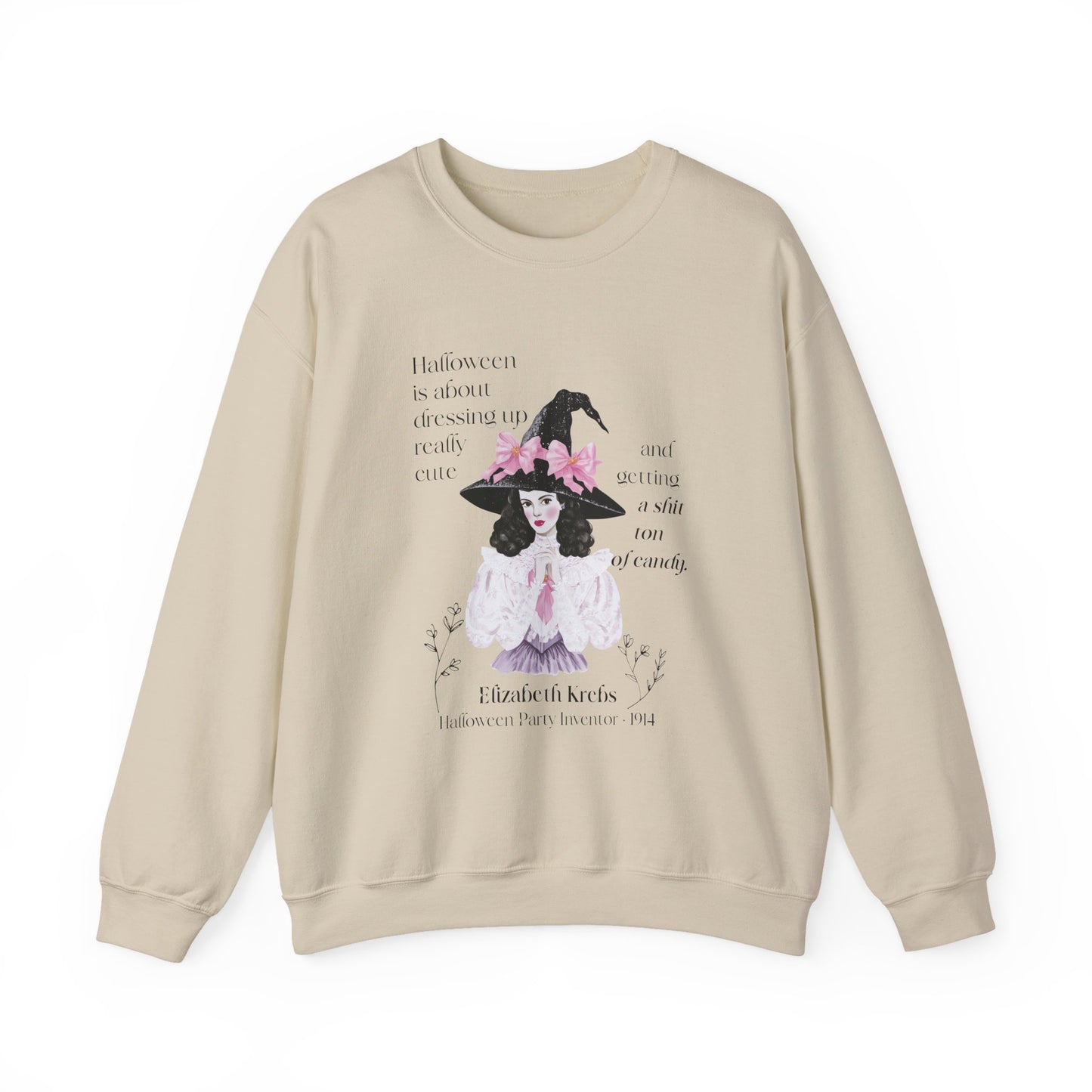 Elizabeth Krebs Halloween Witch Graphic Crewneck