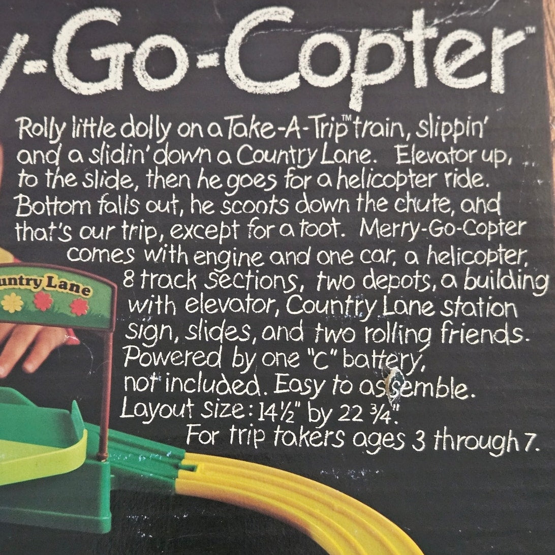 Vintage 1978 Tomy Playrail Merry-Go-Copter | Complete Working Train Set Boxed