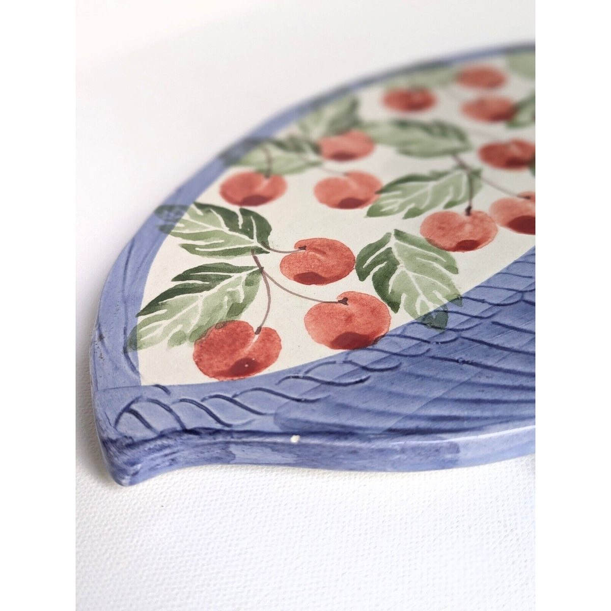 1990s Italian Ceramic Cherry Trivet