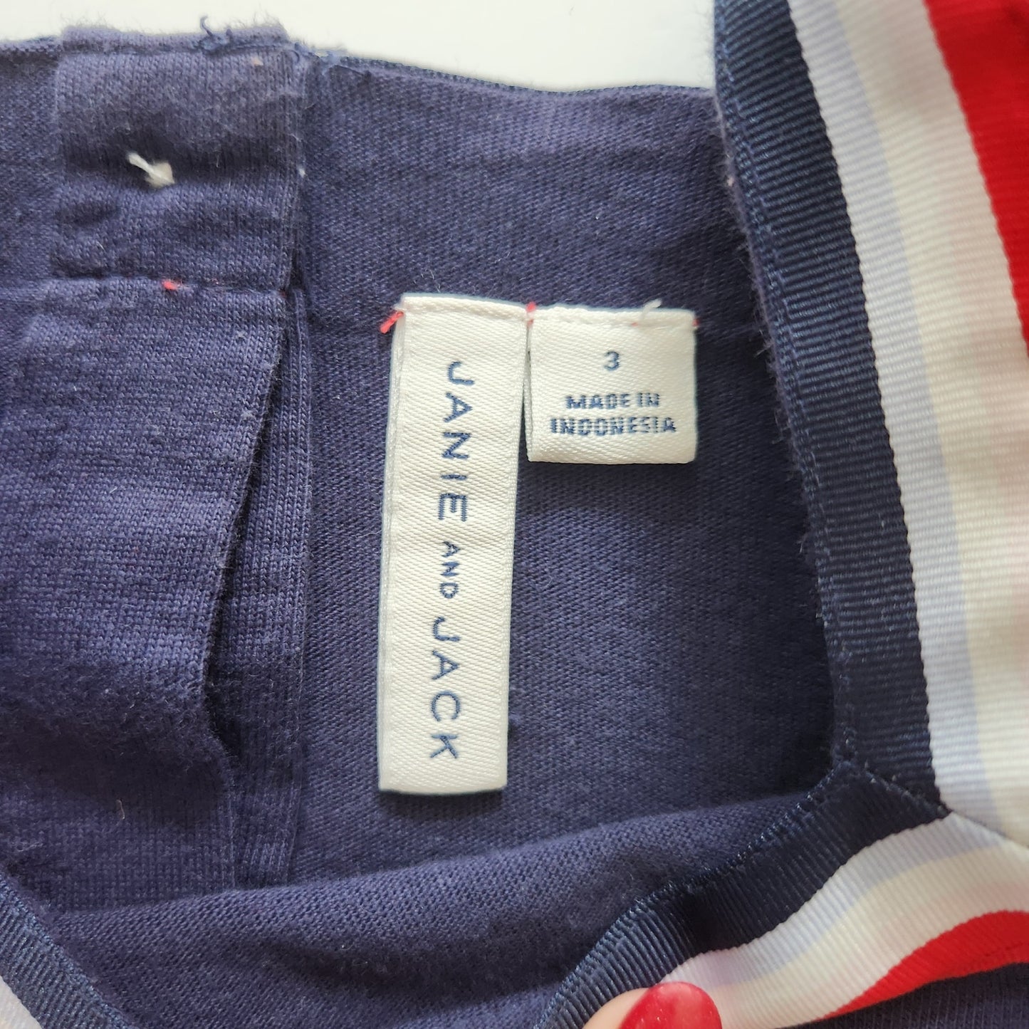 Janie and Jack | Patriotic Flutter Sleeve Navy Ponte Top | Toddler Girls 3