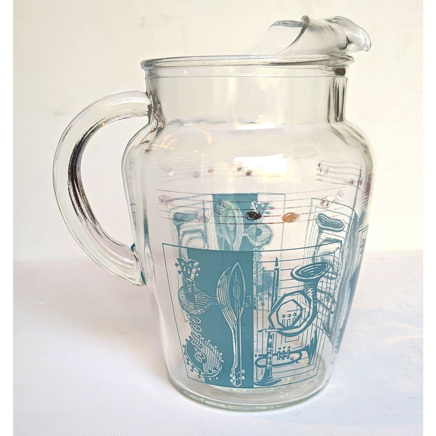 MCM Glass Musical Pitcher