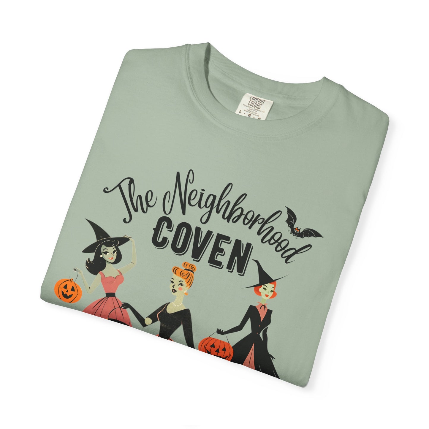 Halloween T-Shirt — The Neighborhood Coven Vintage Witch Trio Graphic
