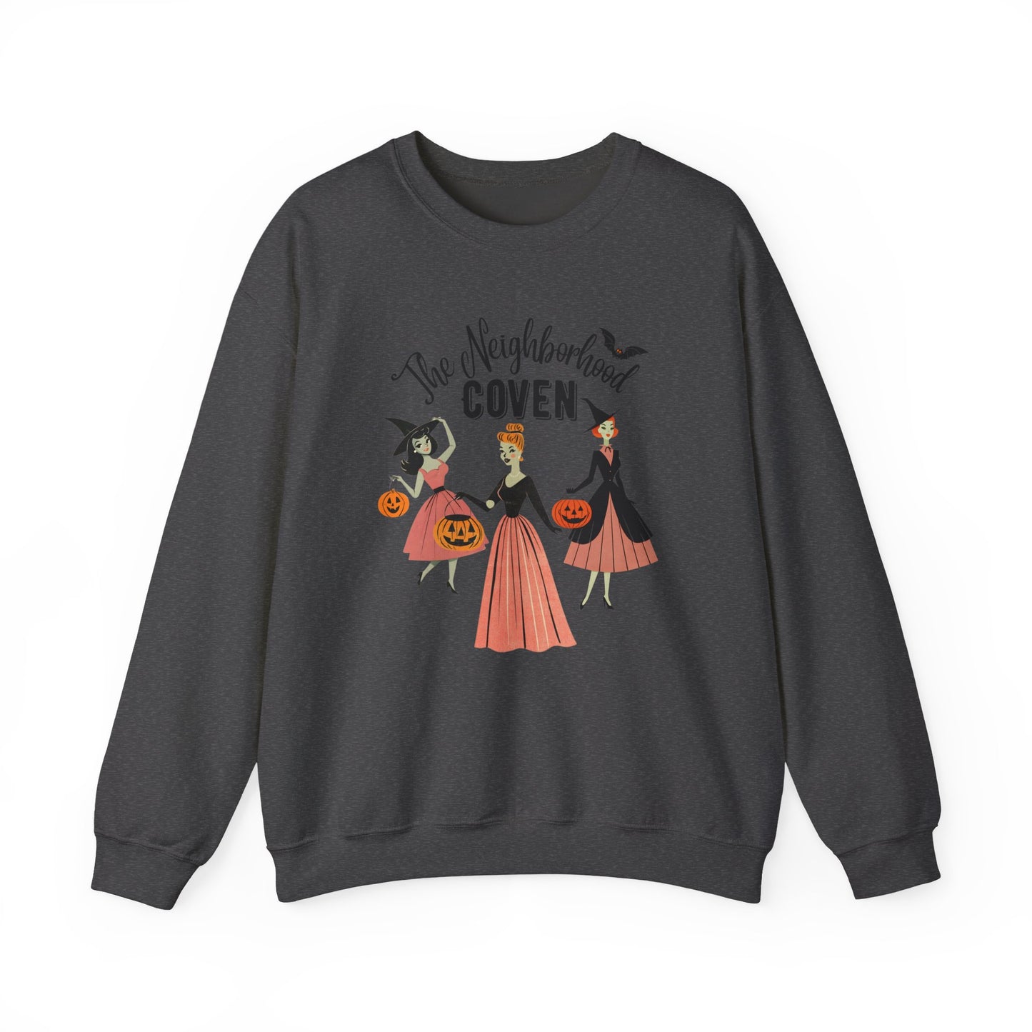 The Neighborhood Coven Sweatshirt — Vintage Halloween Witch Crewneck