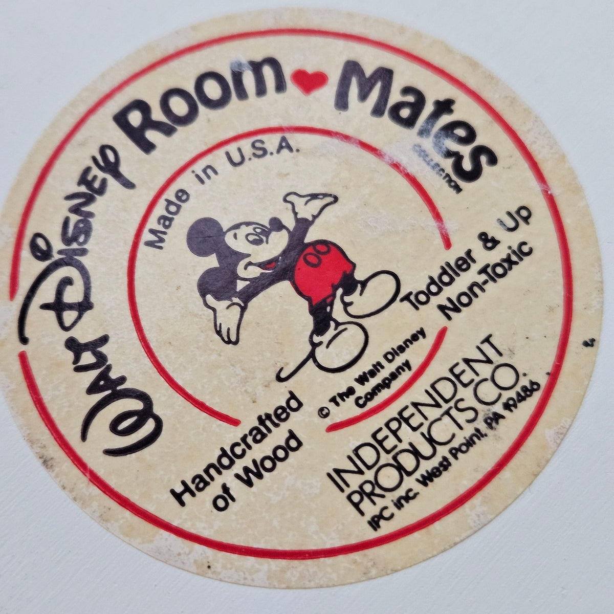 1960s Disney Mickey Mouse Wooden Hanger
