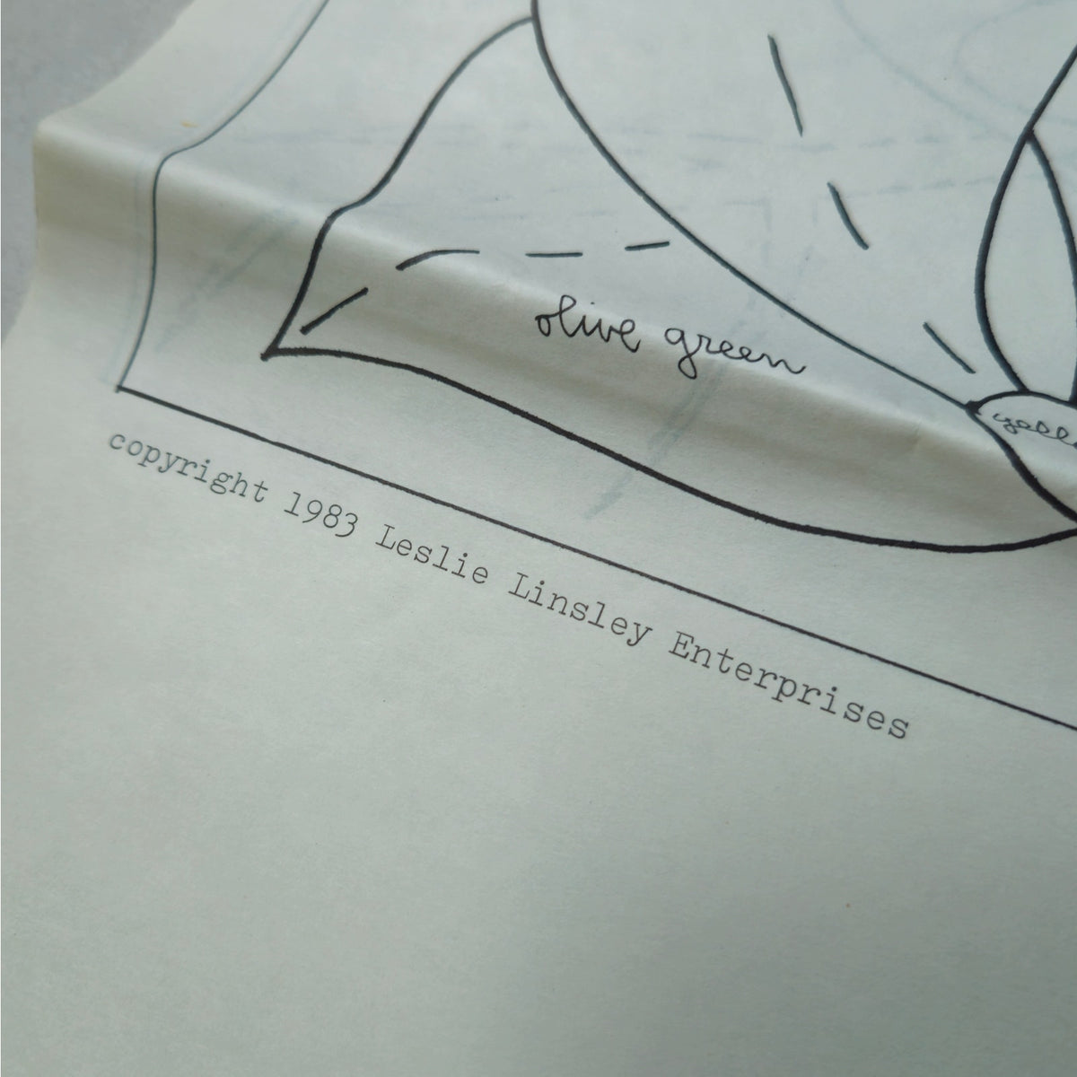 1983 Leslie Linsley Periwinkle Pattern