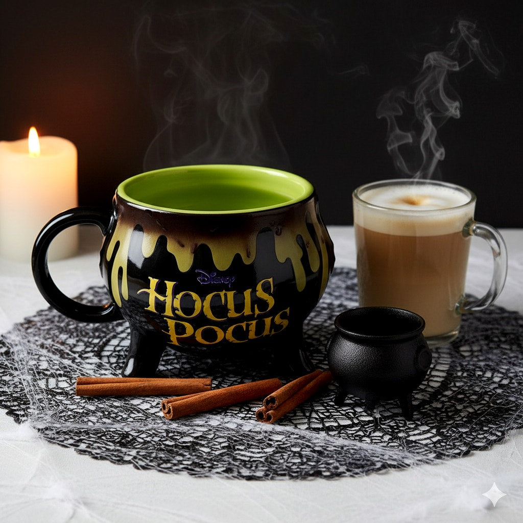 Disney Hocus Pocus “Trouble Is Brewing” Cauldron Color Changing Halloween Mug