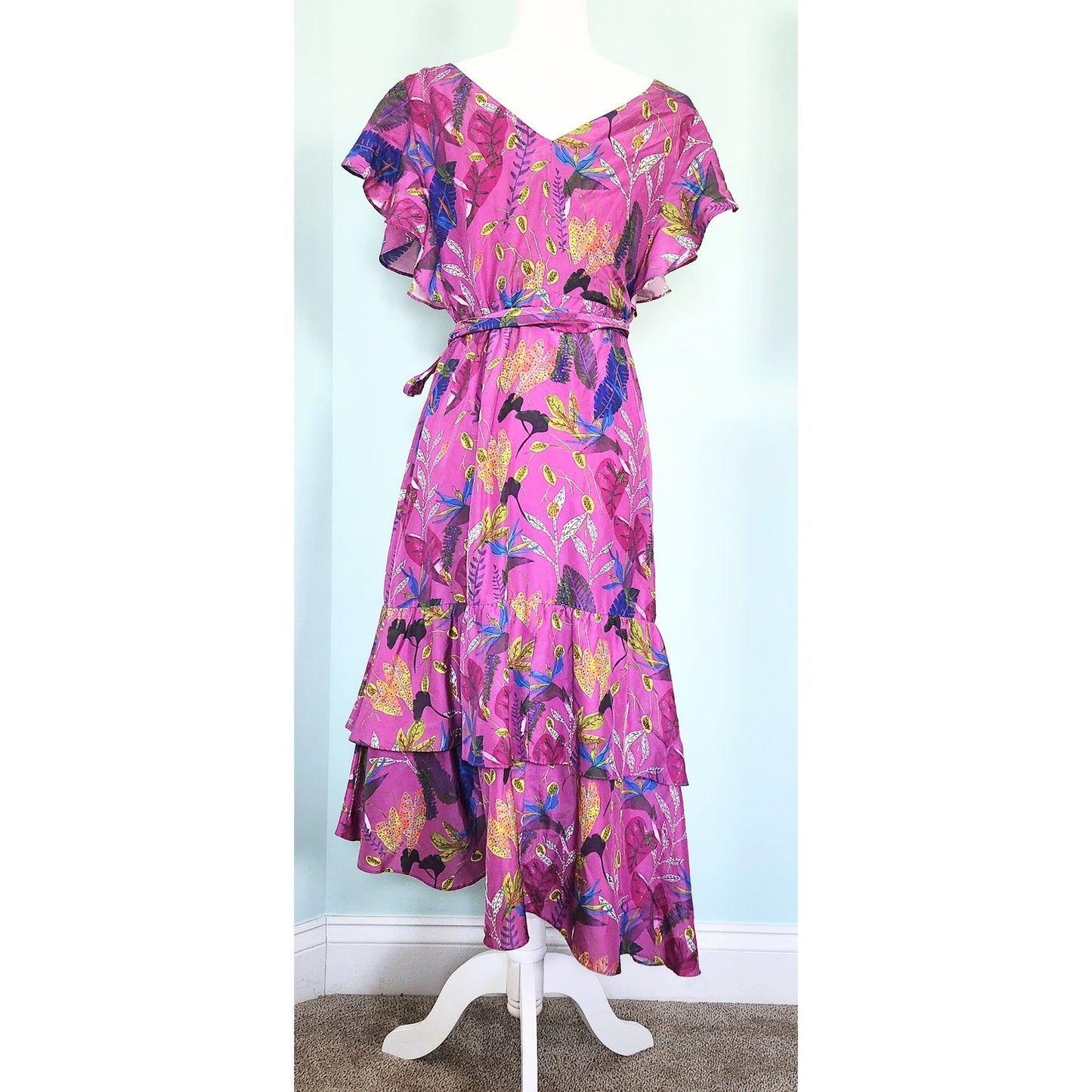 Tanya Taylor Silk Wrap Dress | Women's 8