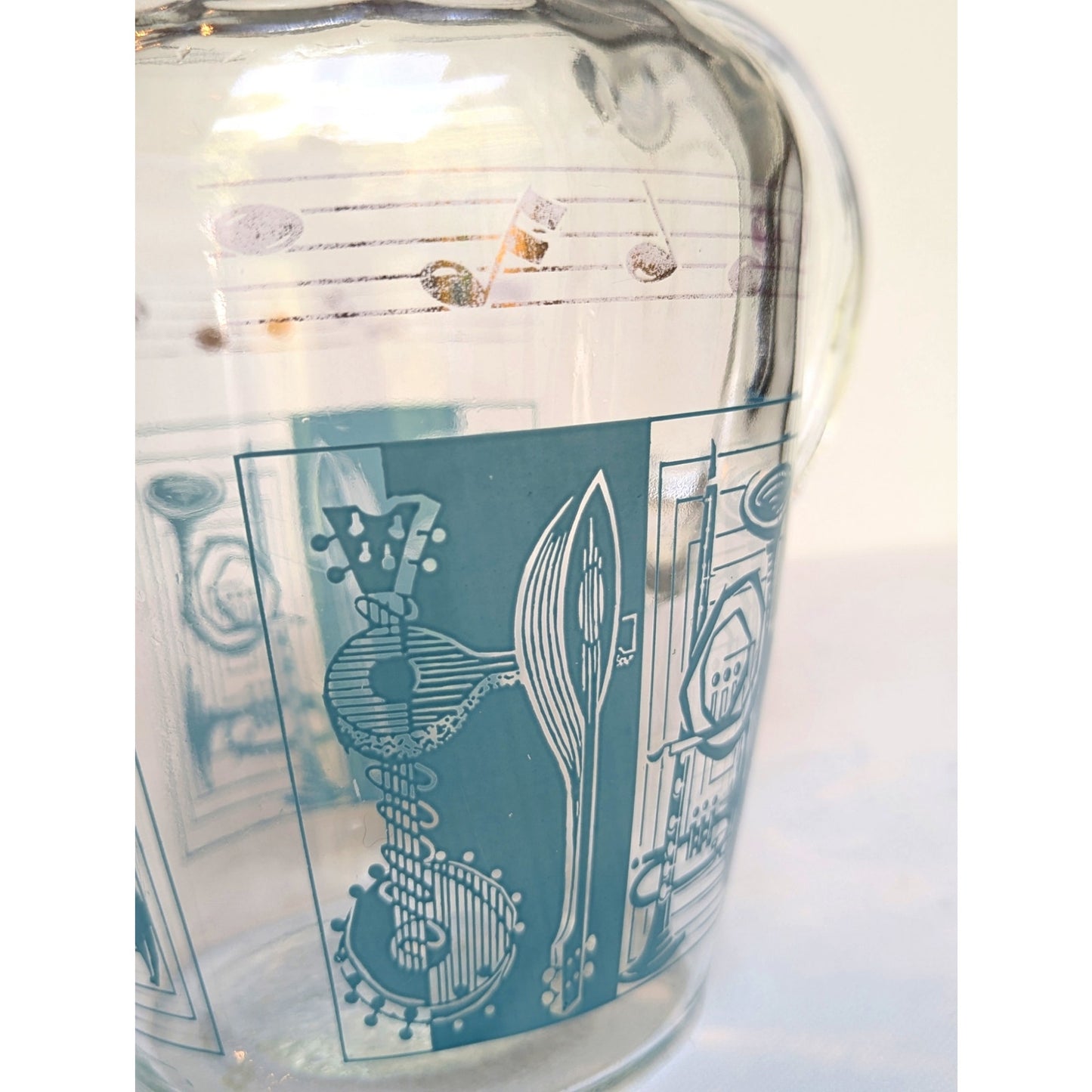 MCM Glass Musical Pitcher