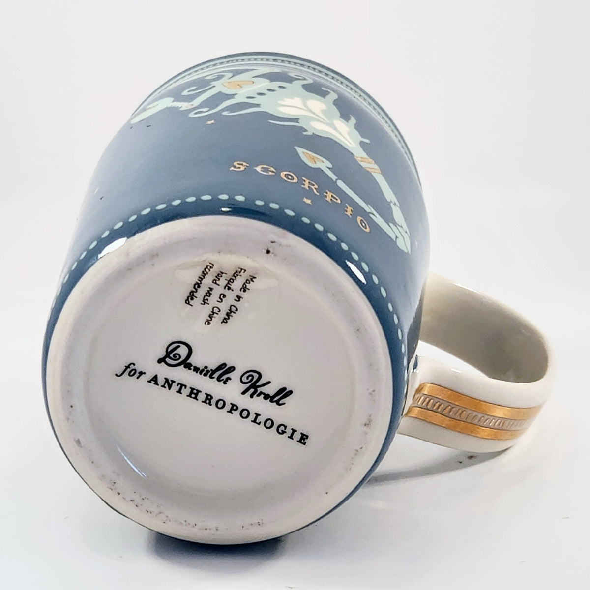 Anthropologie Danielle Kroll Scorpio Zodiac Mug | Celestial Astrology Coffee Cup